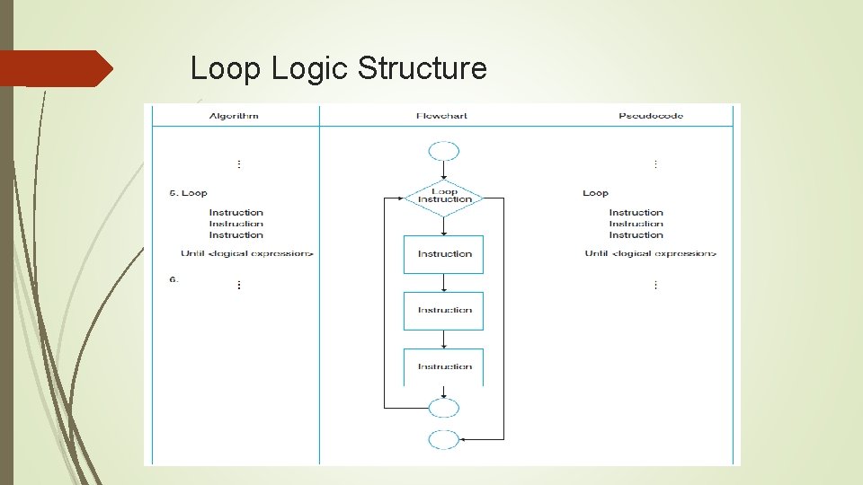 Loop Logic Structure Loop Logic Structure