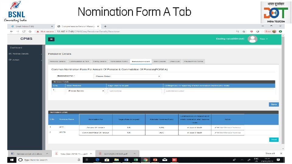 Nomination Form A Tab Page 15 