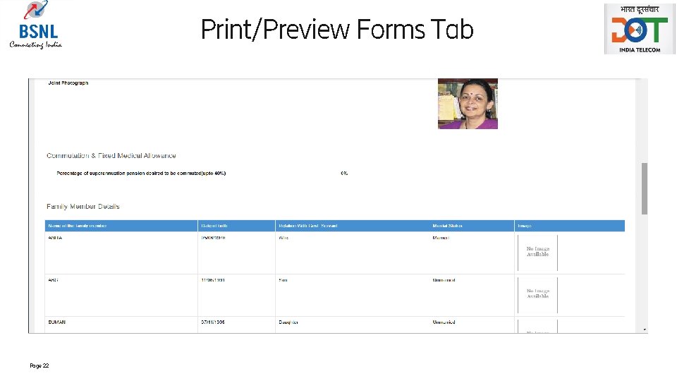 Print/Preview Forms Tab Page 22 