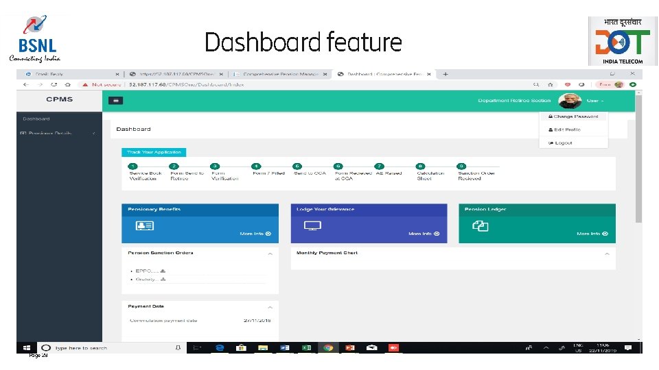 Dashboard feature Page 28 