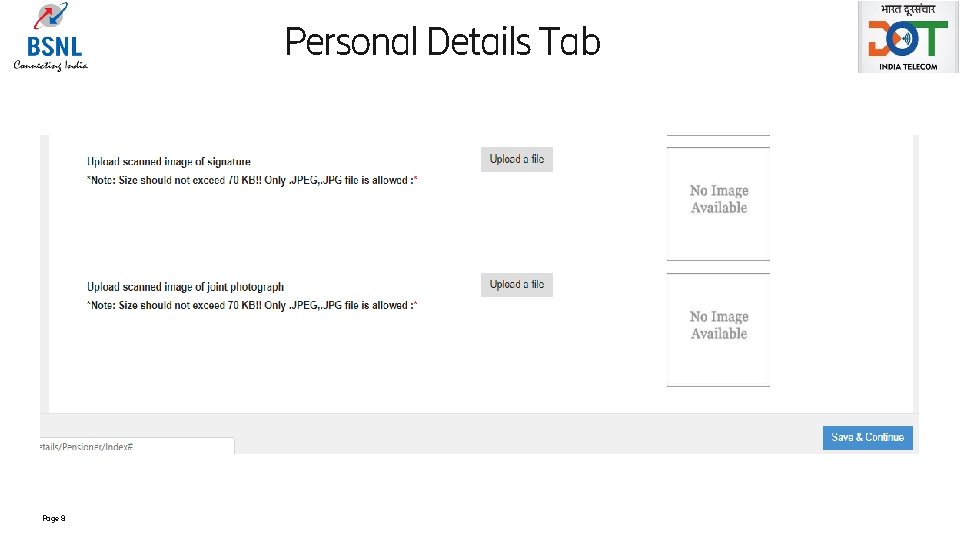 Personal Details Tab Page 8 