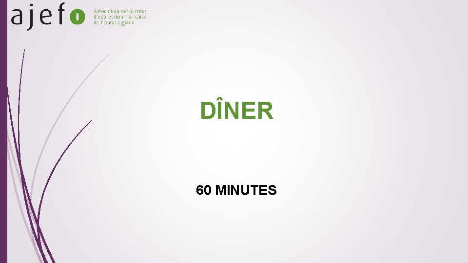 © 2019 DÎNER 60 MINUTES 