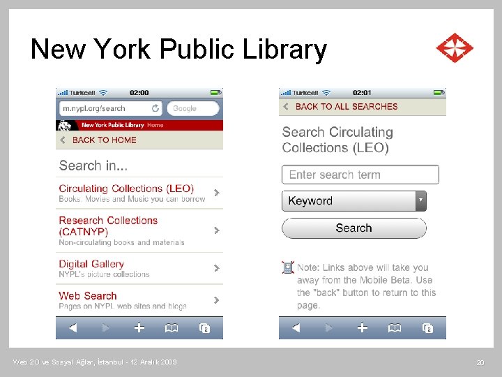 New York Public Library Web 2. 0 ve Sosyal Ağlar, İstanbul - 12 Aralık