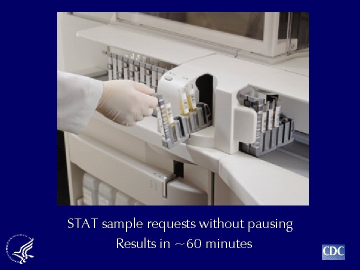 STAT sample requests without pausing Results in ~60 minutes 