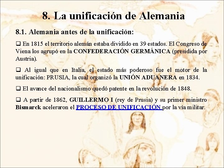 8. La unificación de Alemania 8. 1. Alemania antes de la unificación: q En