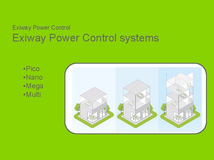 Exiway Power Control systems • Pico • Nano • Mega • Multi Schneider Electric Exiway Power Control systems • Pico • Nano • Mega • Multi Schneider Electric