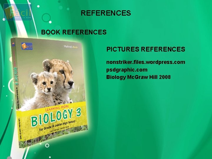 REFERENCES BOOK REFERENCES PICTURES REFERENCES nonstriker. files. wordpress. com psdgraphic. com Biology Mc. Graw