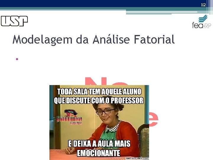 12 Modelagem da Análise Fatorial • 