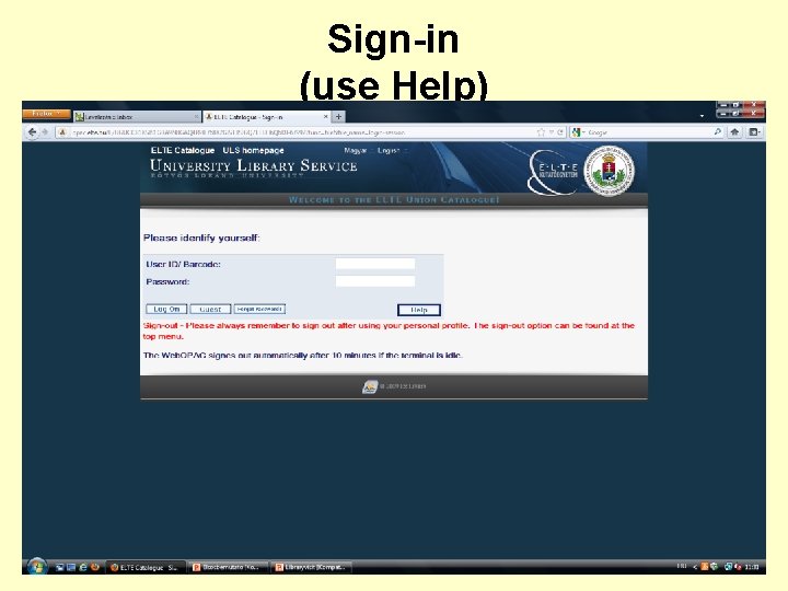 Sign-in (use Help) 