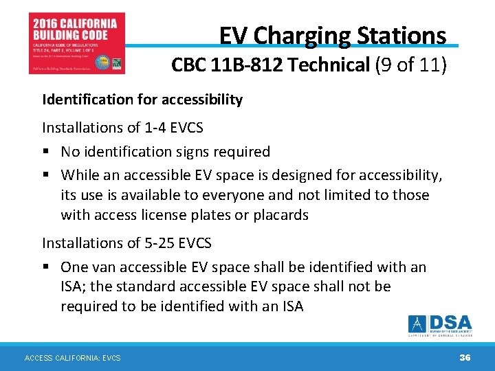 EV Charging Stations CBC 11 B-812 Technical (9 of 11) Identification for accessibility Installations EV Charging Stations CBC 11 B-812 Technical (9 of 11) Identification for accessibility Installations