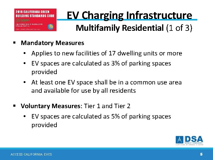 EV Charging Infrastructure Multifamily Residential (1 of 3) § Mandatory Measures • Applies to EV Charging Infrastructure Multifamily Residential (1 of 3) § Mandatory Measures • Applies to
