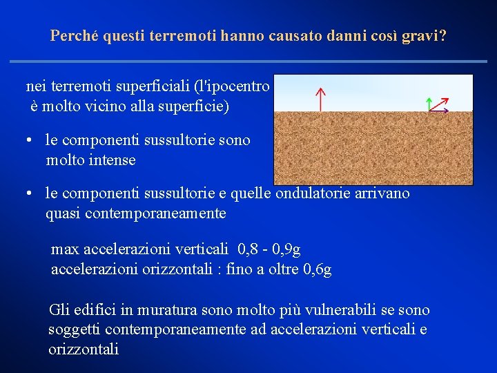 Perché questi terremoti hanno causato danni così gravi? nei terremoti superficiali (l'ipocentro è molto