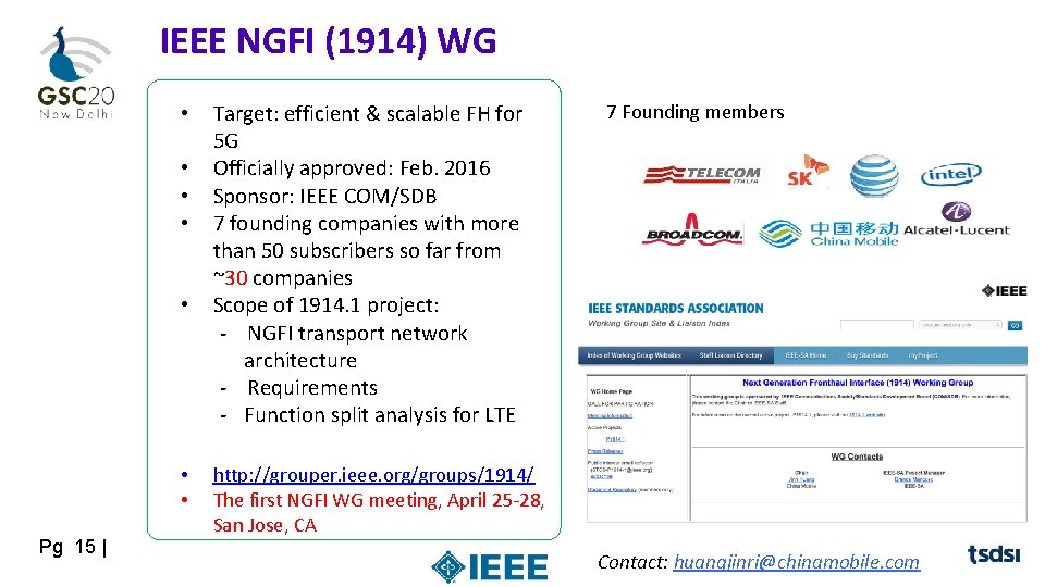 IEEE NGFI (1914) WG • • Pg 15 | Target: efficient & scalable FH