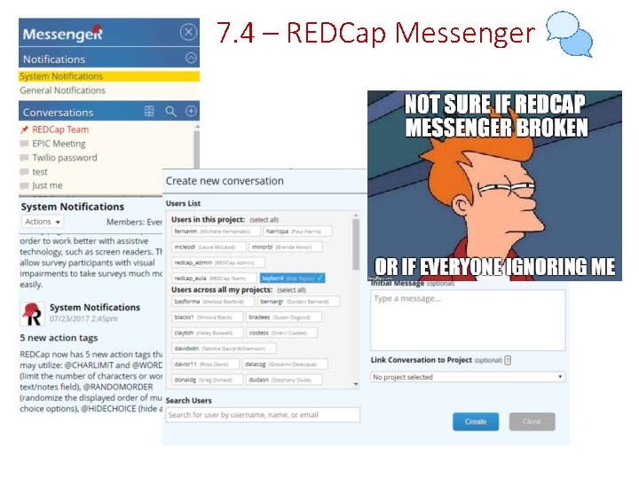 7. 4 – REDCap Messenger 