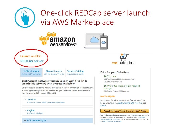 One-click REDCap server launch via AWS Marketplace 