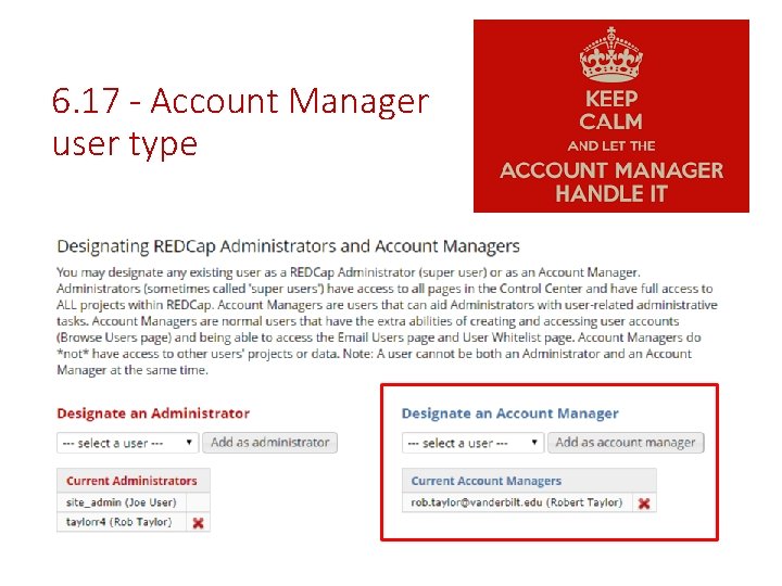 6. 17 - Account Manager user type 