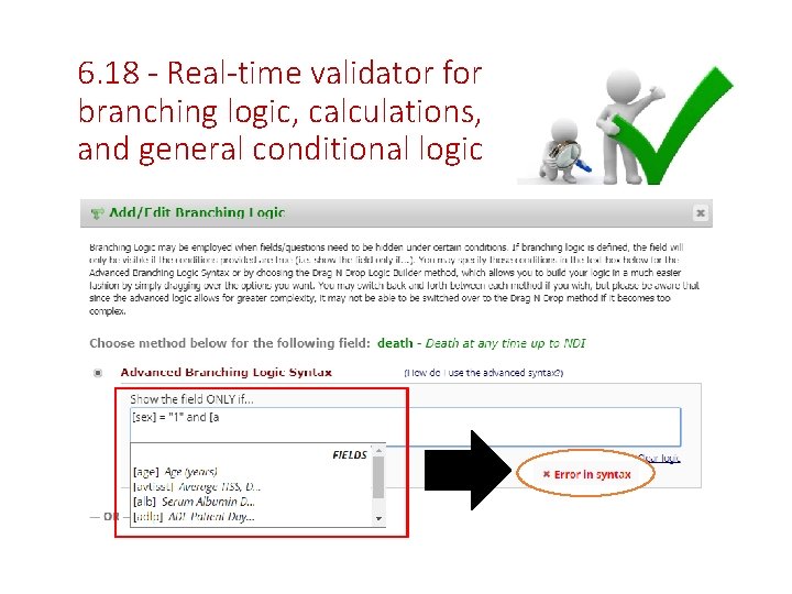 6. 18 - Real-time validator for branching logic, calculations, and general conditional logic 