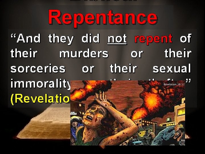 Biblical Repentance “And they did not repent of their murders or their sorceries or