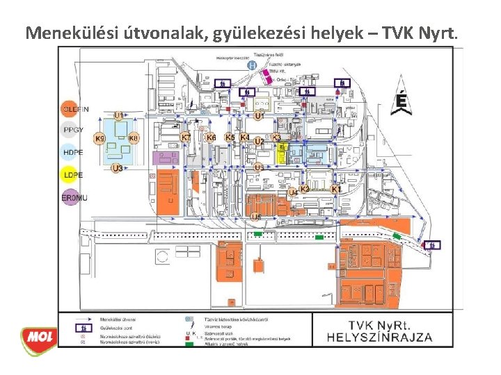 Menekülési útvonalak, gyülekezési helyek – TVK Nyrt. 