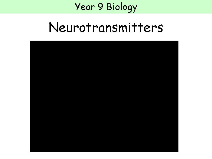 Year 9 Biology Neurotransmitters 
