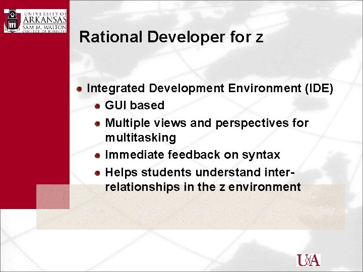 Rational Developer for z Integrated Development Environment (IDE) GUI based Multiple views and perspectives