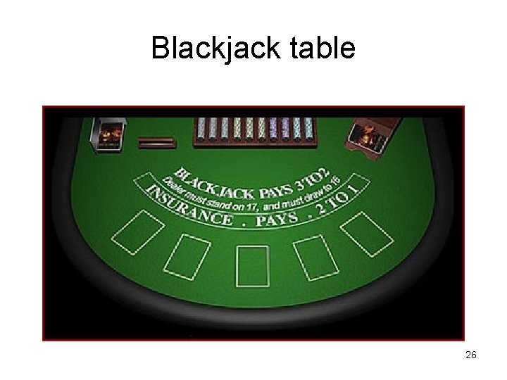 Blackjack table 26 