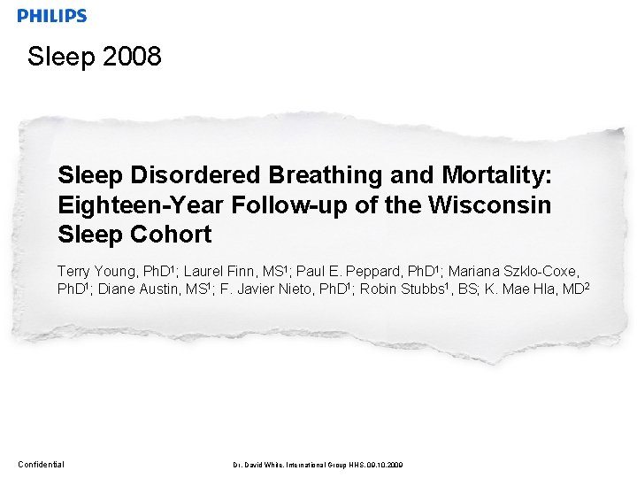 Sleep 2008 Sleep Disordered Breathing and Mortality: Eighteen-Year Follow-up of the Wisconsin Sleep Cohort