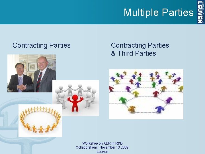 Multiple Parties Contracting Parties & Third Parties Workshop on ADR in R&D Collaborations, November