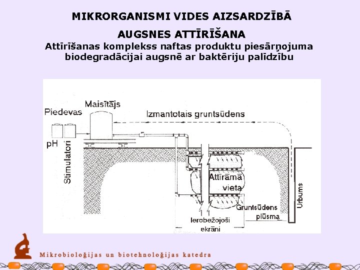 MIKRORGANISMI VIDES AIZSARDZĪBĀ AUGSNES ATTĪRĪŠANA Attīrīšanas komplekss naftas produktu piesārņojuma biodegradācijai augsnē ar baktēriju