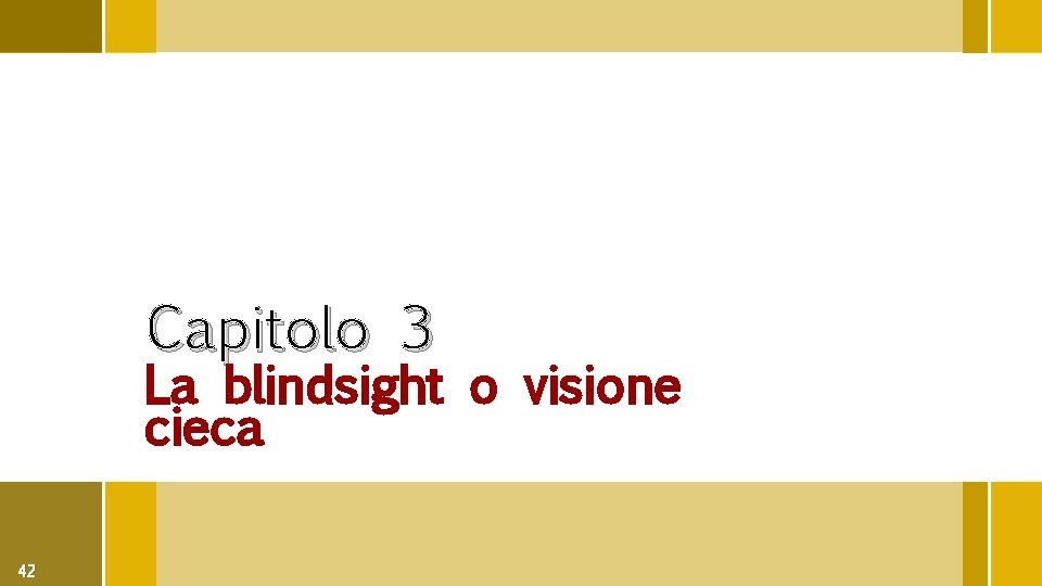 Capitolo 3 La blindsight o visione cieca 42 