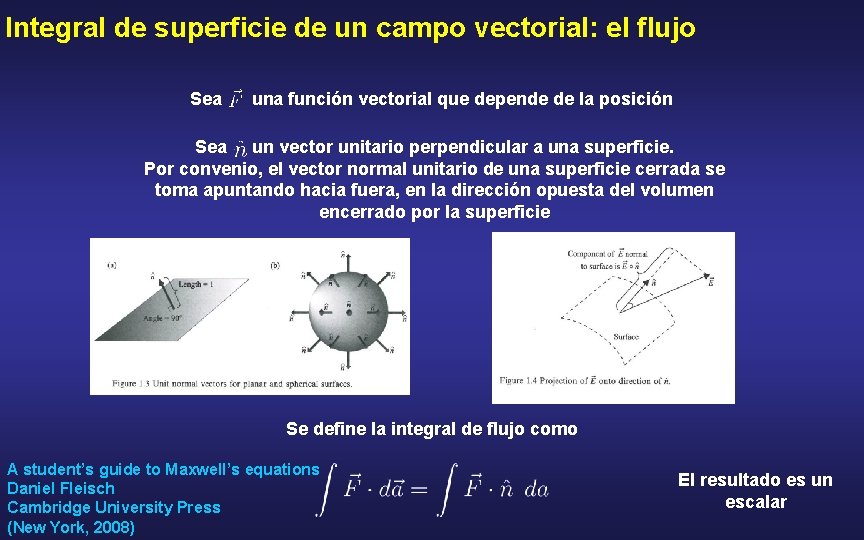 Integral de superficie de un campo vectorial: el flujo Sea una función vectorial que