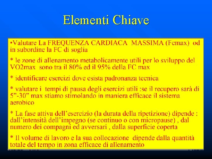 Elementi Chiave 