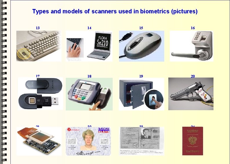 Types and models of scanners used in biometrics (pictures) 13 14 15 16 17