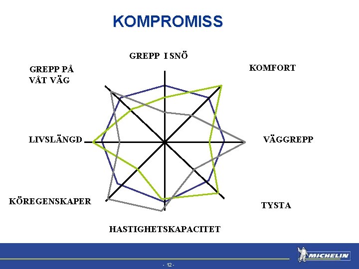 EFV KOMPROMISS GREPP I SNÖ KOMFORT GREPP PÅ VÅT VÄG LIVSLÄNGD VÄGGREPP KÖREGENSKAPER TYSTA