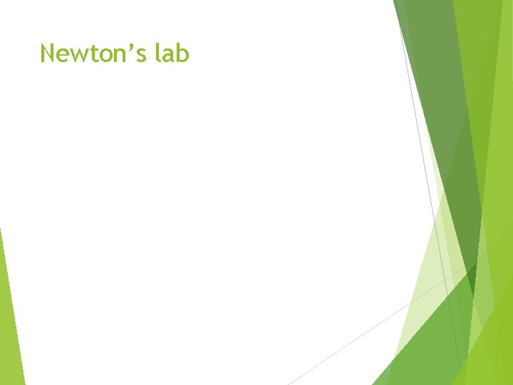Newton’s lab 
