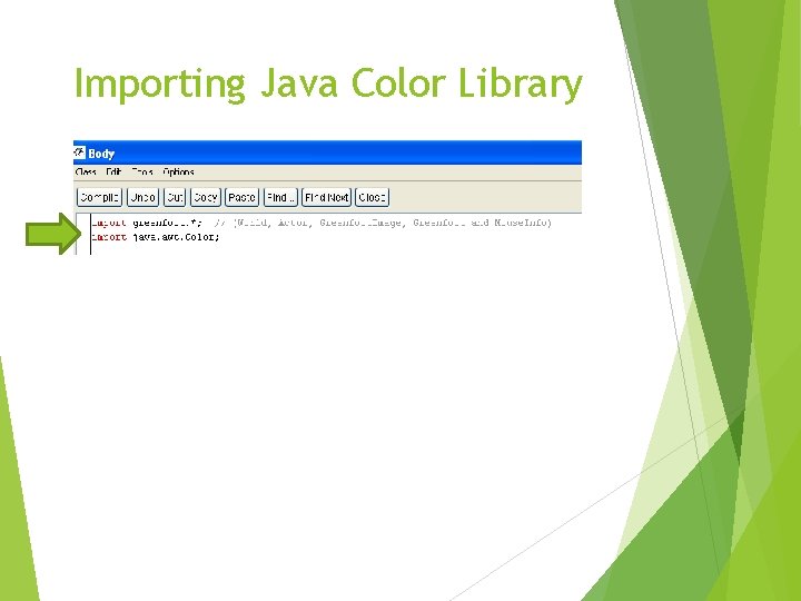 Importing Java Color Library 