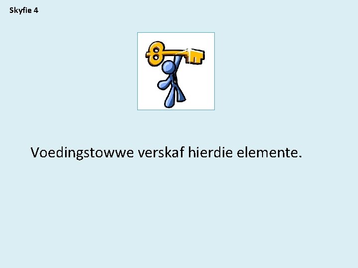 Skyfie 4 Voedingstowwe verskaf hierdie elemente. 