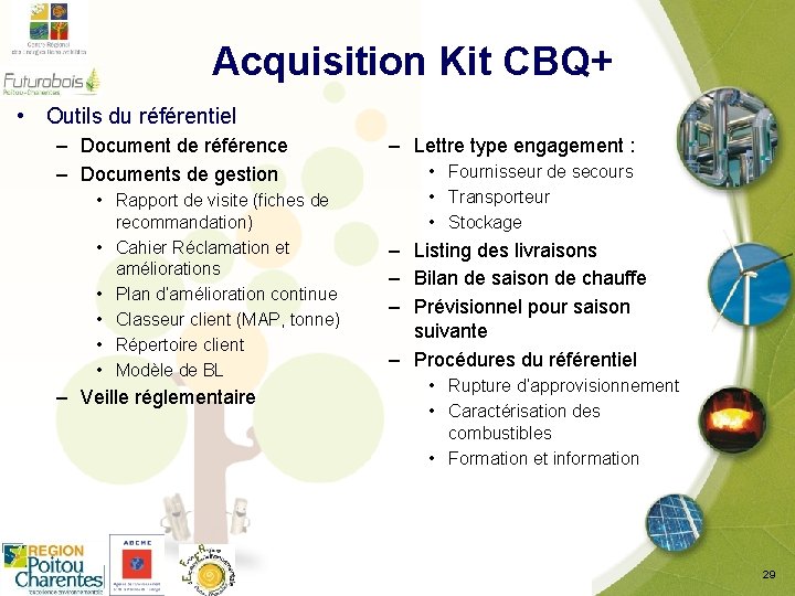 Acquisition Kit CBQ+ • Outils du référentiel – Document de référence – Documents de