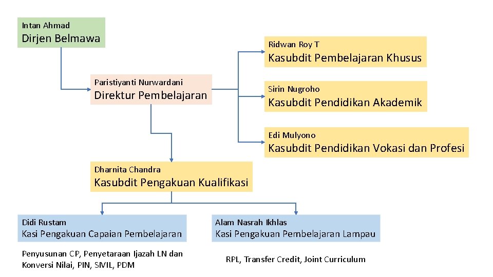 Intan Ahmad Dirjen Belmawa Ridwan Roy T Kasubdit Pembelajaran Khusus Paristiyanti Nurwardani Sirin Nugroho