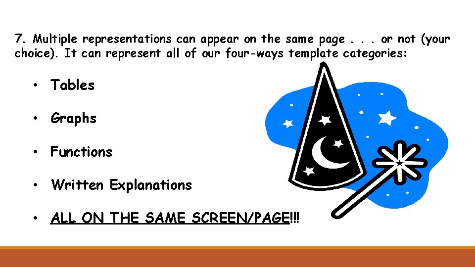 7. Multiple representations can appear on the same page. . . or not (your