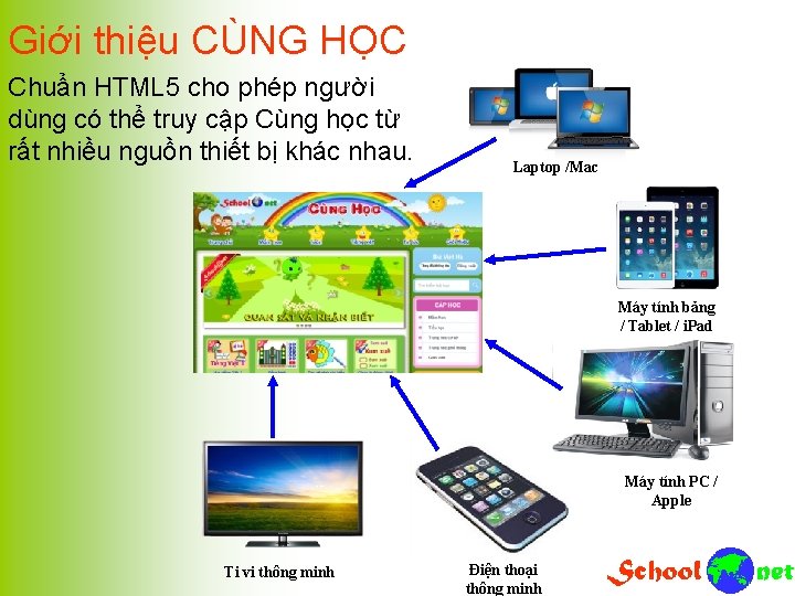 Giới thiệu CÙNG HỌC Chuẩn HTML 5 cho phép người dùng có thể truy