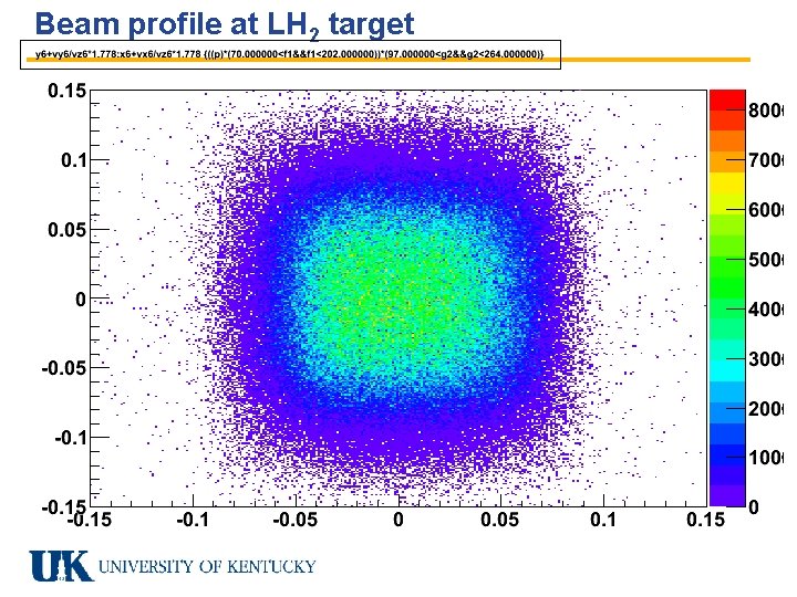 Beam profile at LH 2 target 