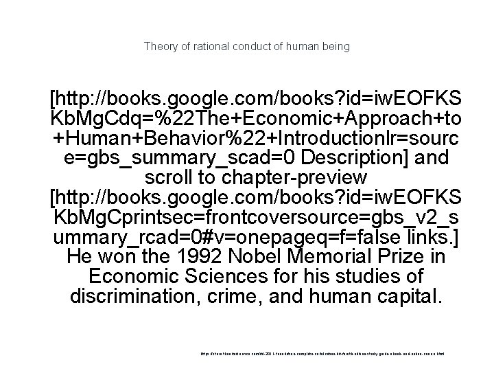 Theory of rational conduct of human being 1 [http: //books. google. com/books? id=iw. EOFKS