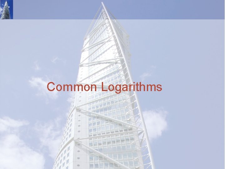 Common Logarithms 