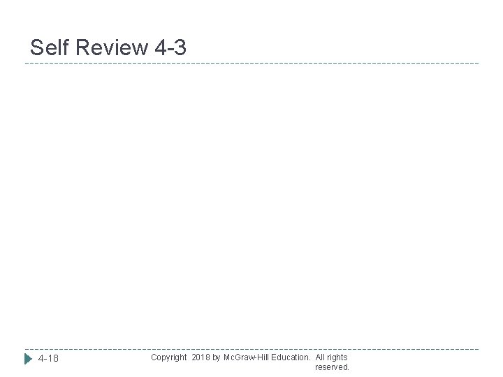 Self Review 4 -3 4 -18 Copyright 2018 by Mc. Graw-Hill Education. All rights