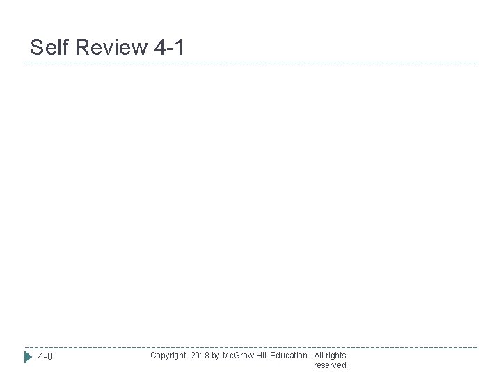 Self Review 4 -1 4 -8 Copyright 2018 by Mc. Graw-Hill Education. All rights