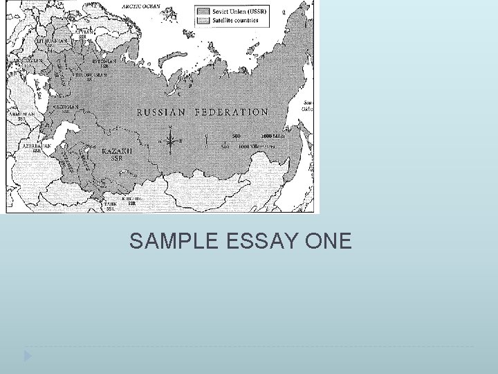 SAMPLE ESSAY ONE 