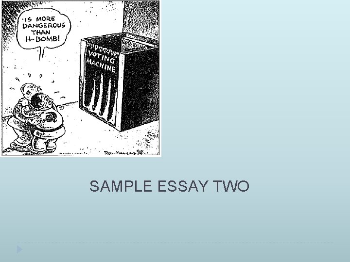 SAMPLE ESSAY TWO 