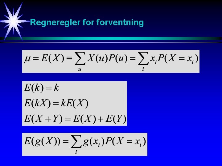 Regneregler forventning 