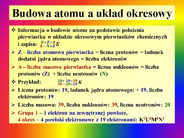 Budowa atomu a układ okresowy • 